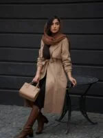 بارانی بلند مچ کش ژیله دکمه