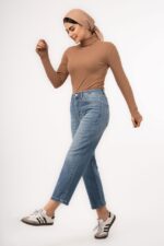 شلوار واید جین دخترانه زنانه قد 90