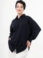 شومیز سیلک رویال سرمه ای