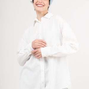 شومیز سیلک سفید