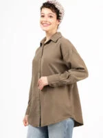 شومیز سیلک رویال گردویی