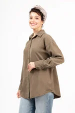 شومیز سیلک رویال گردویی