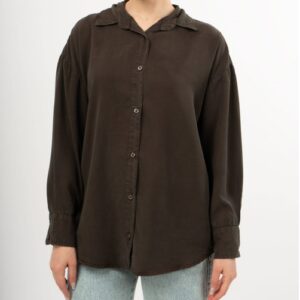 شومیز سیلک رویال قهوه ای تیره