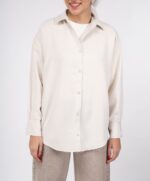 شومیز سیلک استخوانی رویال