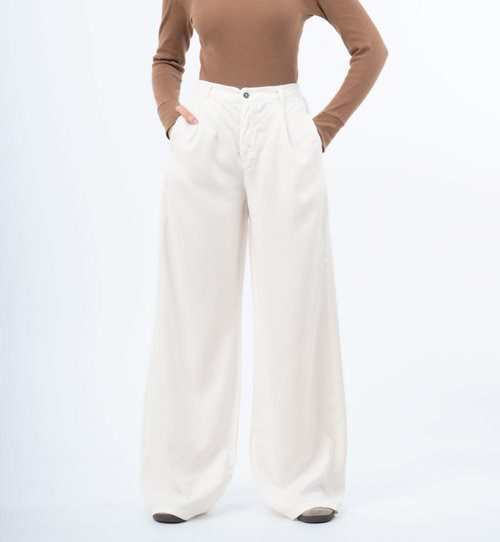 شلوار سیلک سفید