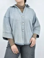 شومیز جین آستین سه ربع