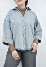 شومیز جین آستین سه ربع