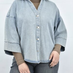 شومیز جین آستین سه ربع