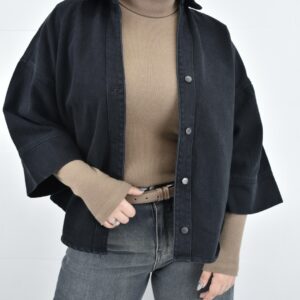 شومیز ذغالی جین