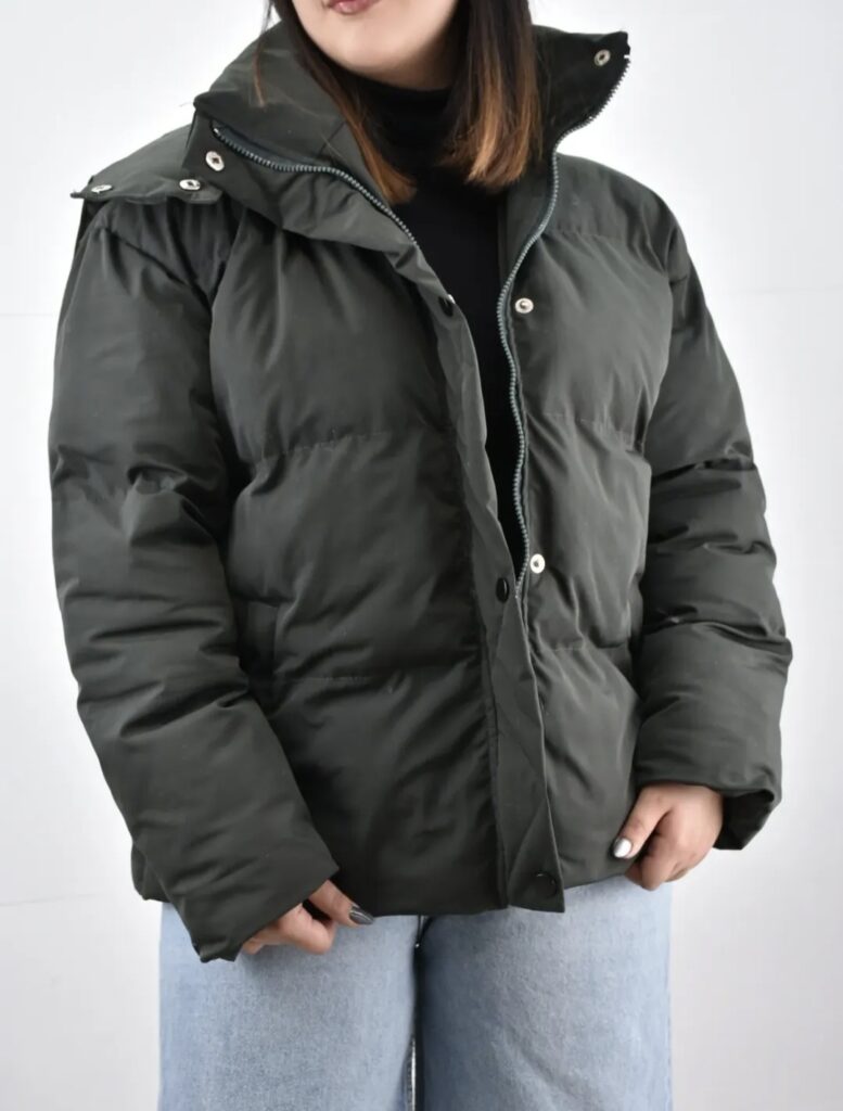 کاپشن یشمی تیره