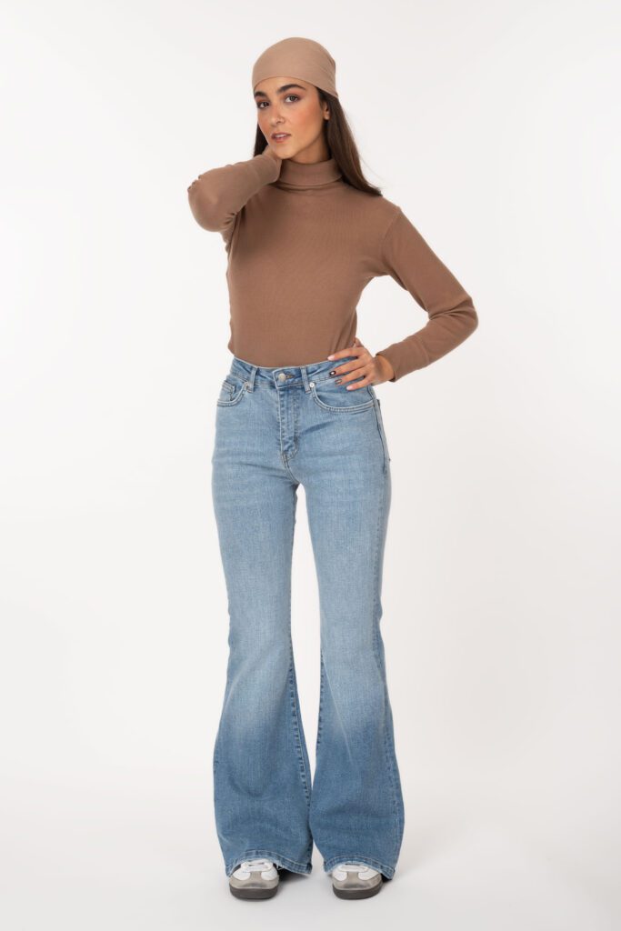 شلوار دمپا بوت کات جین دخترانه رویال