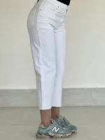 شلوار جین واید کات سفید