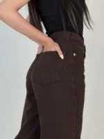 خرید اینترنتی بگ جین شلوار نیمبگ جین جک پات قهوه ای سوخته | دومان گالری زنانه